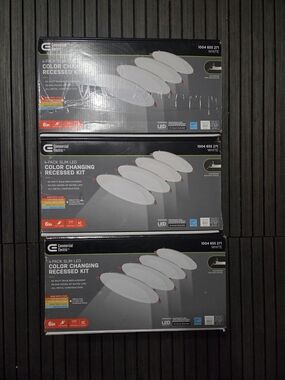 3 Boxes Commercial Electric Ultra Slim 6 in.Color Selectable Recessed LED Lights